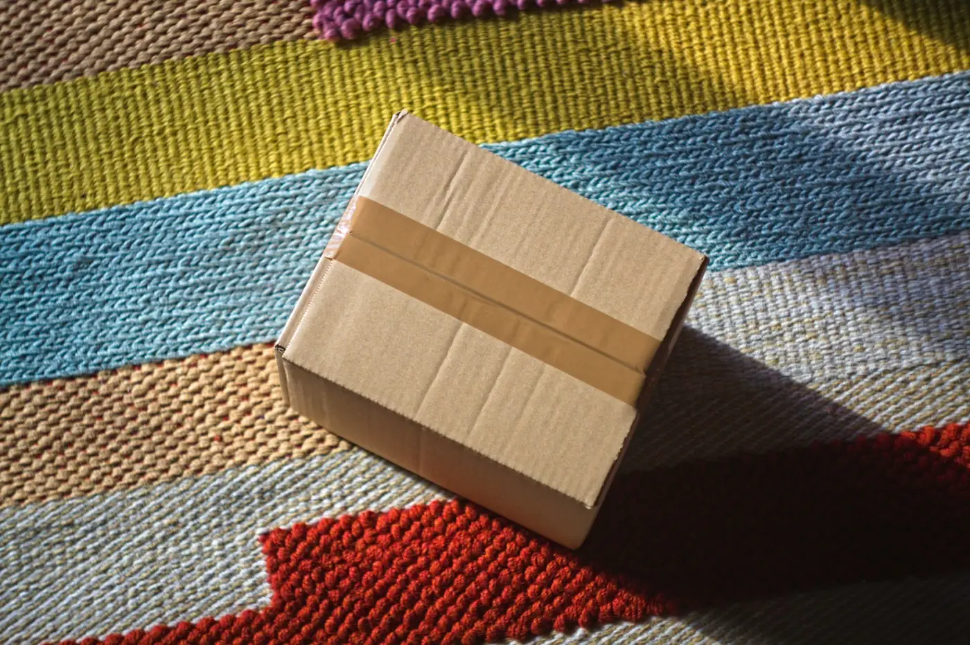 Cardboard parcel ready for delivery